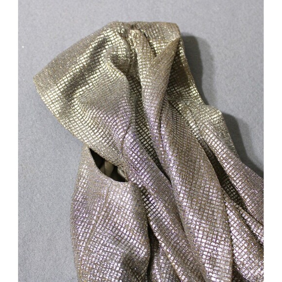 TAHARI ASL Women's Draped Back Metallic Cocktail 
Dress | Size 6 - Picture 4 of 11